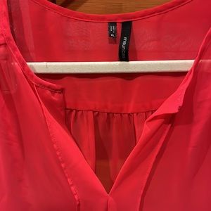 Maurice’s women’s size XL coral sheer sleeveless blouse